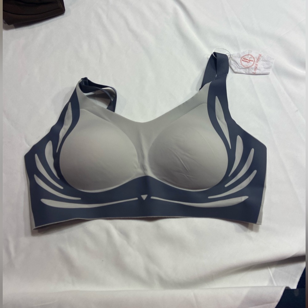 Gray and Black Women's Bra